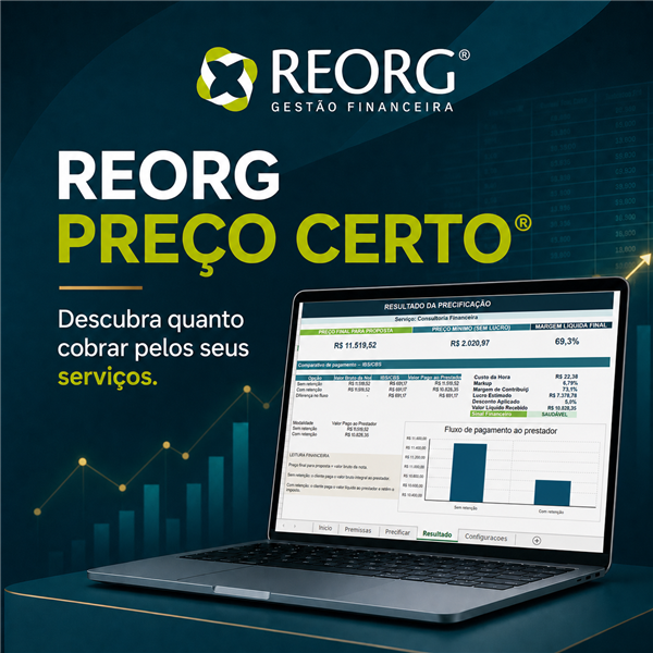 REORG Preço Certo com a tela real da planilha